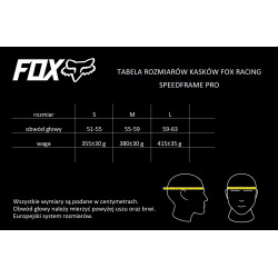 Kaski FOX SPEEDFRAME PRO BLOCKED